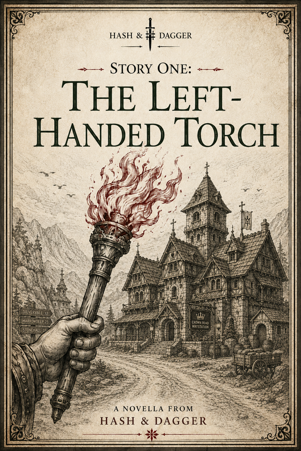 Cover of The Left-Handed Torch, Story One from Hash and Dagger